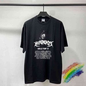 Herr t-shirts World Tour Vetements Black T-shirt män kvinnor sanskrit tryck t-shirts vtm 1 1 hög kvalitet