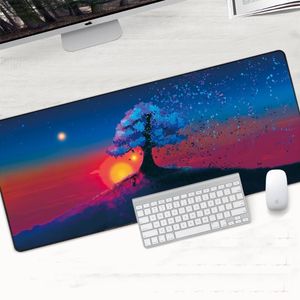Wholesale large mouse for sale - Group buy Mouse Pads Wrist Rests Sakura Pad XXL Cherry Blossoms Large Lock Edge Soft Gaming Mousepad Big Non slip Rubber Computer Desk Mat Padmouse