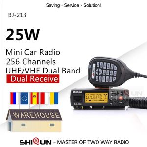 25 W BAOJIE BJ-218 Z218 Mobil Walkie Talkie 10 Çift Bant VHF UHF Mini Araba Radyo 10 km 20/25 W BJ 218 BJ-318 KT8900 KT8900R