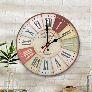 壁時計の花腕時計家の装飾 静かな時計ギフト牧歌的な懐中時計 ぼろぼろのシック ローズクロック ビンテージ