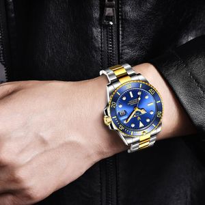 Orologio meccanico automatico da uomo in zaffiro da uomo orologi sportivi maschili Montre de Luxe