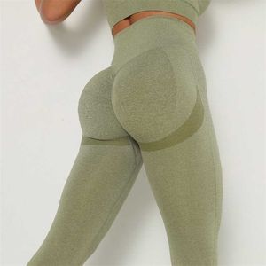 Hög midja sömlösa leggings push up leggins sport kvinnor fitness löpande gym byxor mujer 211215