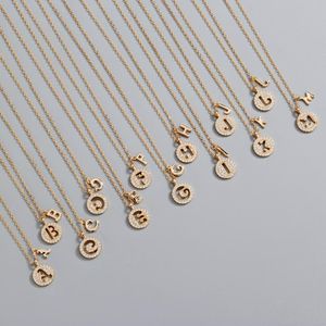 Anhänger Halsketten zierliche benutzerdefinierte Initialen Kette Tiny Kids Gold Name D G Sterling Silber Buchstabe 925 Anfangs Halskette