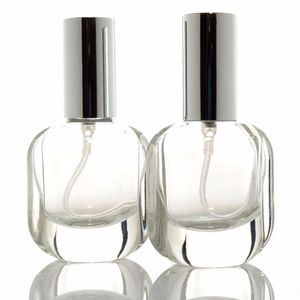 10ml clara frasco de perfume recarregável vazio com pulverizador frascos de vidro portáteis compõem o favor embalagem