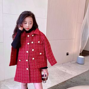 Autumn Sweet Kids Girls Sets Baby jacket with dress 2pcs/suits tops children clothes