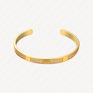 18k banhado a ouro pulseiras de punho inlay braceletes de diamante mulheres homens amor pulseira de moda pulseira de halloween acessórios de natal com malotes de jóias por atacado