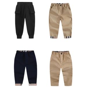 Designer Barnbyxor Pojke Sport Sweatpants Vår Teenage Toddler Casual Kids Byxor Pojkar Kläder Ålder 3-8 år Lastbyxor 211028