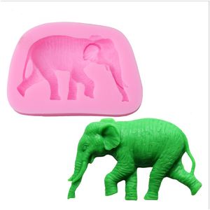 Cartone animato animale elefante stampo per sapone cioccolato festa fai da te elefante torta fondente strumenti per decorare stampo per sapone in silicone