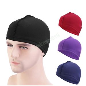 Space Cotton Thicken Wave Dome Cap Soft Elastic Cap Men Women Solid Color Headcover Cancer Chemo Cap