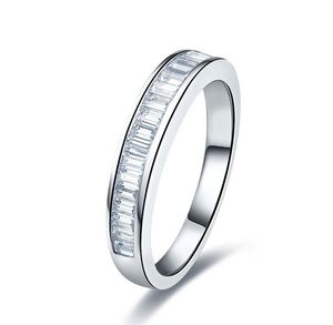 Solid Platinum PT950 0.5 Carat Real Diamond Engagement Wedding Band Ring Fade Aldrig blys Brilliant Excellent Quality