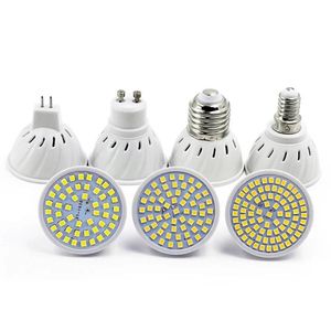 2021 LED -glödlampa 5W 7W 9W SMD2835 48 60 80 80LEDS E27 B22 E14 MR16 GU10 LAMP 110V 220V VARM VIT LED -lampa Spotlight