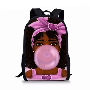 Backpack African Kid School For Children Art Black Girls Cute Printed Students Polyester Book Bag Teenager Boys