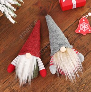 DHL Boże Narodzenie Handmade Szwedzki Gnome Scandinavian Tomte Santa Nisse Nordic Plush Elf Zabawki Tabeli Ornament Xmas Dekoracje Dae280