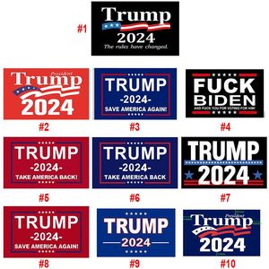 Trump 2024 Flagga 10 stilar Donald flaggor håller Amerika bra igen Polyester Decor Banner för president USA