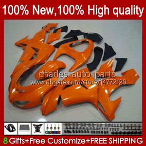 Motorcycle glossy orange Fairings For KAWASAKI NINJA ZX-10R ZX1000 ZX 10R 10 R 1000 CC 2006-2007 Bodywork 14No.25 ZX1000C ZX10R 06 07 ZX1000CC 1000CC 2006 2007 Bodys kit