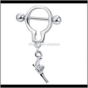 Ringar 14g pistolhänge unisex bröstvårta piercing juveler 161666mm noinfection kropp smycken skivstång uc2tc pbw0o