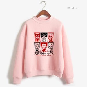 Kadın Hoodies Tişörtü Anime Bungou Başıboş Köpekler Hoodie Kadınlar Sonbahar Kış Üstleri Kazak Harajuku Chuuya Kawaii Karikatür Grafik Terlemeler