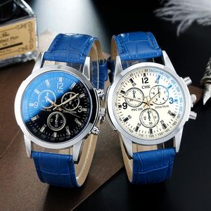 Armbandsur varumärke CMK Business Mens Klockor Casual Luxury Leather Strap Men Blue Ray Glass Quartz Watch Fashion Cool Clock Relogio Masculin