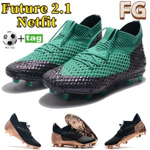 Wholesale sports cleats resale online - Newest soccer cleats Future Netfit FG men football shoes black rose gold emerald fashion Sports sneakers mens trainers with gifts
