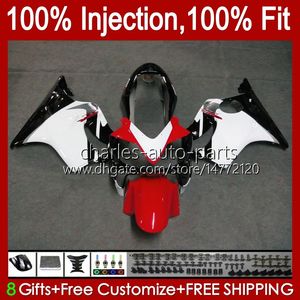 Fairings de molde de injeção para Honda CBR600F4 CBR 600 F4 FS Branco Red BLK CC 600F4 99 00 Bodywork 54No.62 CBR600 F4 CBR600FS 1999 2000 600cc 1999-2000 Kit de corpo OEM 100% Fit