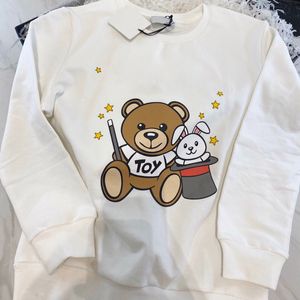Детский волшебник медведь толстовки модный волшебный узор с буквой печатных толстовок детей пуловер