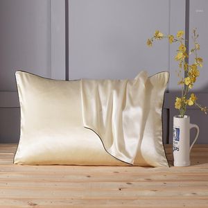 Poszewka na poduszkę Pure Color Silk Pillowcases Mulberry bez zamek błyskawiczny i skóra Hipoalergiczna pościel dostarcza 48x74cm1