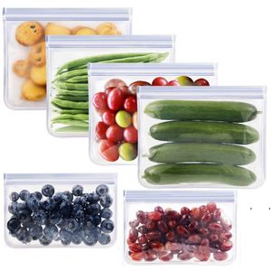 Reutilizável alimentos sacos de armazenamento Snack Sanduíche Frutas Proteção de Frescura Pacote Ziplock Bag Ambiental CCB8180