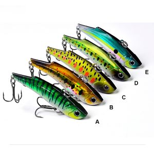 Yüksek Kalite 5 Renk 7 cm 14g Submurged Kalem Vib Balıkçılık Cazibesi Sert Yem Minnow Crankbait Life benzeri Swimbait Bas Balıkçılık Yemleri Set DHL Taşıma