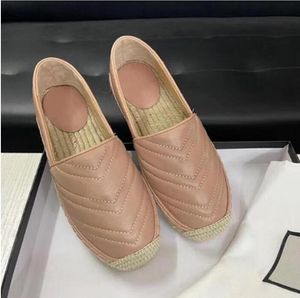 Projektant Platforma Espadrillee Women Shoe Double Hardware Buty Prawdziwego Buty Skórzane Slip-on Espadrille Sandal Soft Dotn 35-41