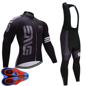 DNA cyclingTeam Mens ciclismo Jersey salopette Tuta manica lunga mtb bicicletta Camicie abbigliamento bici da strada abbigliamento sportivo Ropa Ciclismo S21050569