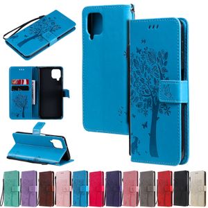 Kot Tree Leather Walle Phone Case dla iPhone 13 12 11 Pro Max XR XS 8 Plus Pokrywa gniazda karty