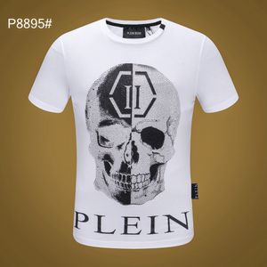 Philip Plein 남자 티셔츠 남성 디자이너 Tshirts 브랜드 곰 의류 의류 Phillip Plain Rhinestone Skull 남자 티셔츠 클래식 고품질 힙합 스트리트웨어 1974
