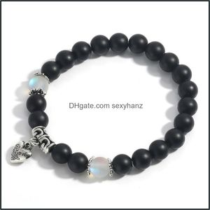 Armbänder 7 mm Original Rudraksha Herz Mala Chakra Armband Yoga Heilung Gebet Charm Damenschmuck Perlenstrang Großhandel Perlen, Stränge