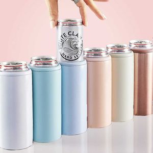 Cerveja e bebida Cooler latas podem ser cobertas, fosco 304 aço inoxidável, amigos de viagem ao ar livre reunindo decoração de tiro 210608