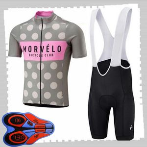 Pro Team Morvelo Rowerze Krótkie Rękawy Jersey (BIB) Szorty Zestawy Męskie Letnie Oddychająca Road Road Rower Odzież MTB Outfits Bike Mundur Y21041586