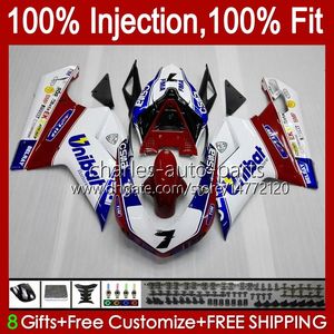2008 848 Carenagem Kit venda por atacado-Injeção para Ducati S R R NO0 S S R Pearl White Biring Suporte