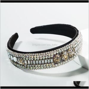 Headbands Jewelry Drop Delivery 2021 Temperament Inlaid Rhinestone Full Diamond Hair Band Female Top Grade Goddess Head Hoop Za Aiqvf