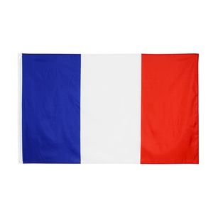100pcs 60x90cm Bandiera della Francia Bandiere europee stampate in poliestere con 2 occhielli in ottone per appendere bandiere e striscioni nazionali francesi