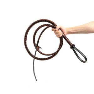 Nxy Adult Toys Smspade 2 4 m lange Mikrofaser-Leder Bull Whip Bodnage Sex Spanking Horse Handmade Horse Flogger 1207