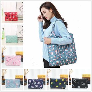 Foldable Shopping Bag Waterproof Reusable Home Storage Pouches Eco Friendly Shoppings Pouch Tote Colorful Grocery Bags