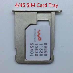 لآيفون 4 / 4S نانو حامل صينية بطاقة SIM استبدال اللون الفضي الأصلي