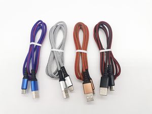 2 a USB typ C Kabelkablar Interwoven Weave Type C Fast Laddning Datatrådsledning via DHL