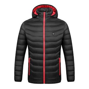Outdoor Jackets&Hoodies Women Man Winter Jacket USB Heated Padded Long Sleeves Heating Hooded Coat Fashion Warm Thermal Clothing