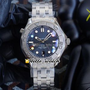 42mm Dive 300mm Watches 522.30.42.20.03.001 Blue Texture Dial Automatic Mens Watch Color Mark Stainless Steel Bracelet HWOM Hello_Watch.