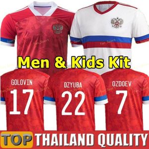 2021 Rusland Soccer Jerseys Home Away Arshavin Miranchuk Zhirkov Erokhin Kombarov Smolov Football Shirt Mannen Kids Kit