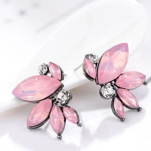 Pendientes simétricos de piedra de ópalo acrílico para mujer y niña, joyería de moda con personalidad única, regalo de Navidad