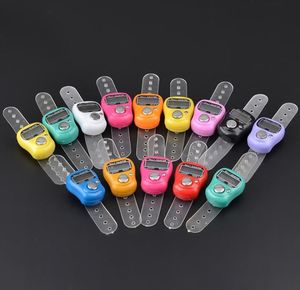200pcs Mini Hand Hold Band Tally Counter LCD Digital Screen Finger Ring Electronic Head Counters SN2471