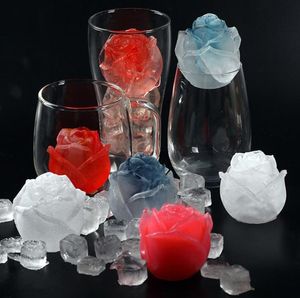 3D Rose Mold Silicone Soap Candle Moldes Ferramentas de Cubo de Gelo Bandeja DIY DIY IceMaker Whisky Decoração de vinho Acessórios GGA5030