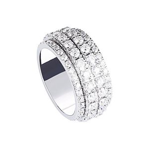 Klaster pierścienie Moissanite Pierścionek Męski Platinum Diamond Europejski i Amerykański Shining Luksusowy Gwiezdny Running Finger Biżuteria