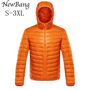 Bang Down Coat Męskie Ultra Light Jacket Męskie Ciepłe Kurtki Winbreaker Lekkie Feather Puffer Parka 211214